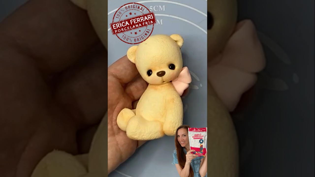 Oso  vintage en porcelana fria paso a paso. Erica Ferrari  Porcelana fria