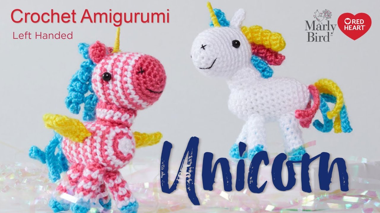 Crochet Amigurumi Unicorn 🦄 [Left Handed]