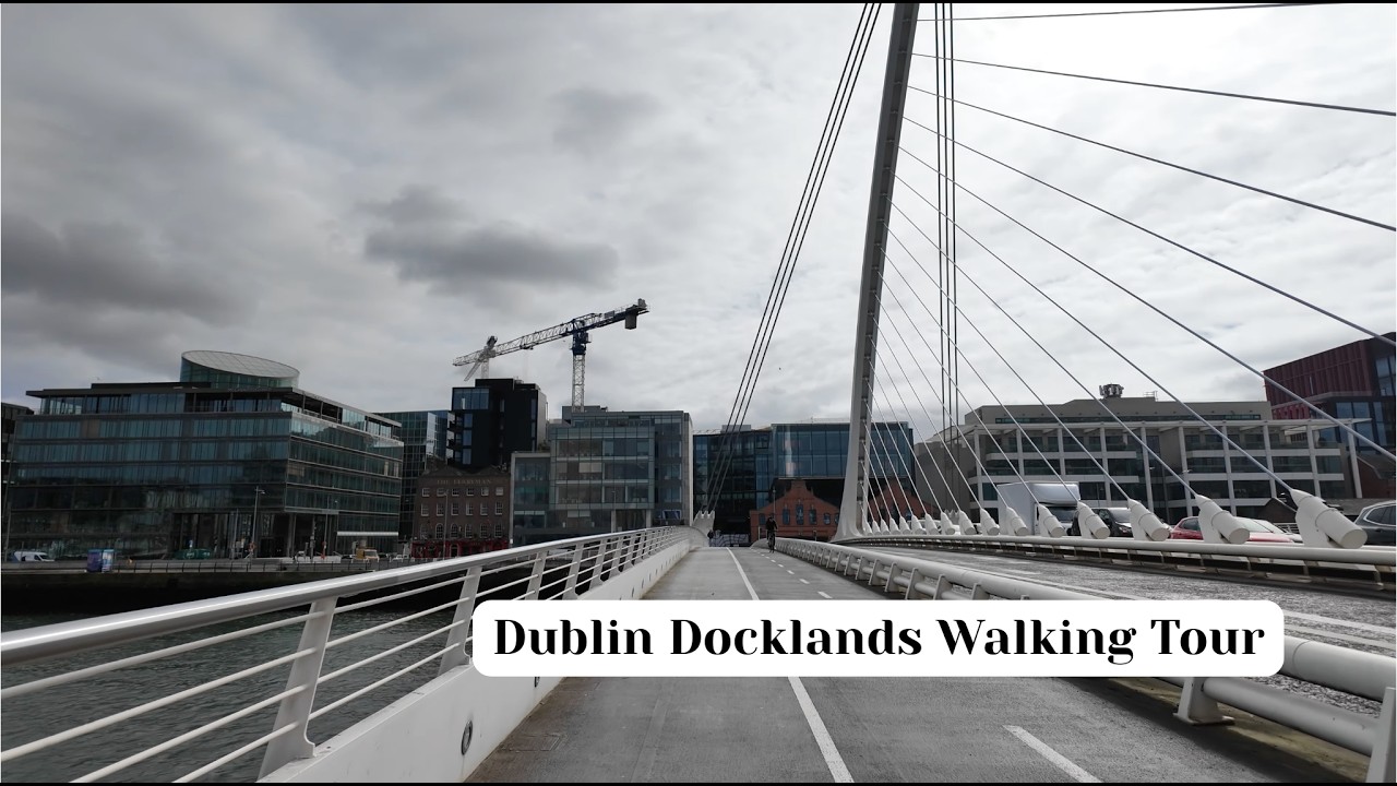 Dublin Docklands Walk 🇮🇪 | 4K Walking Tour | Modern Dublin City Walk