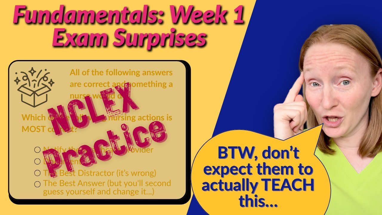 Week 1 of Nursing School: NCLEX Questions You’ll See on Your Fundamentals Exam