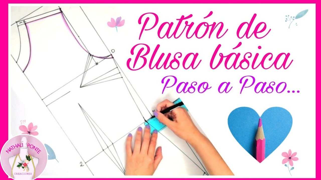 🌸#8 COMO TRAZAR UN PATRÓN DE BLUSA BÁSICA SUPER FÁCIL
