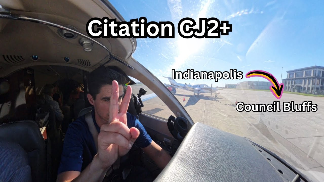 Flying the Cessna Citation CJ2+ from Indianapolis to Council Bluffs