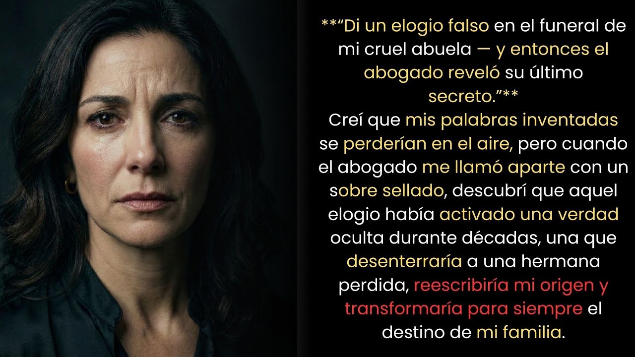 Esta es “Di un elogio falso en el funeral de mi cruel abuela y entonces el abogado reveló su último