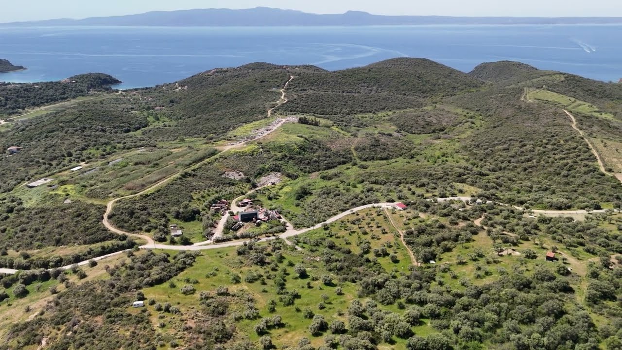 Ammouliani, panoramic aerial view