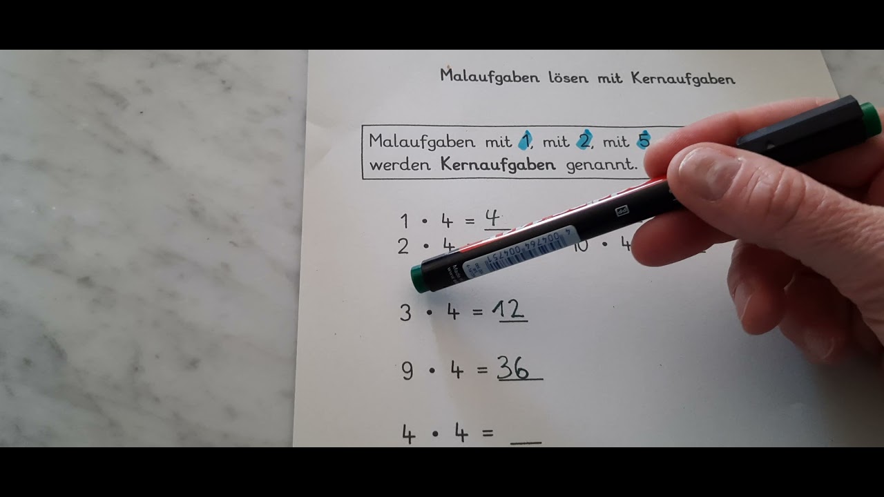Malaufgaben lösen mit Kernaufgaben