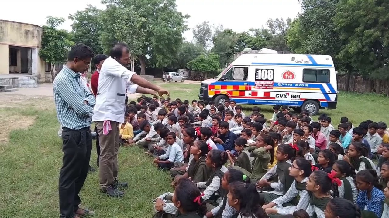 108 AMBULANCE SCHOOL DEMO #patan #gujarat #india #trending