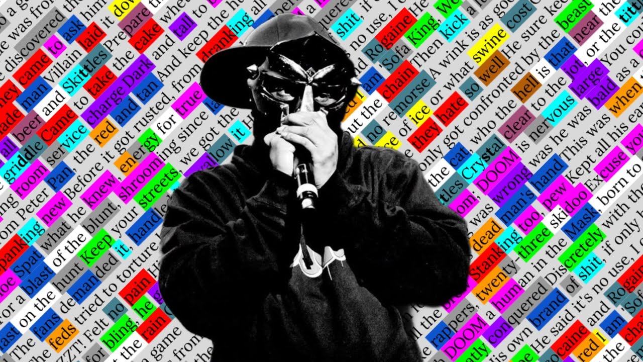 MF DOOM, Sofa King | Rhyme Scheme Highlighted