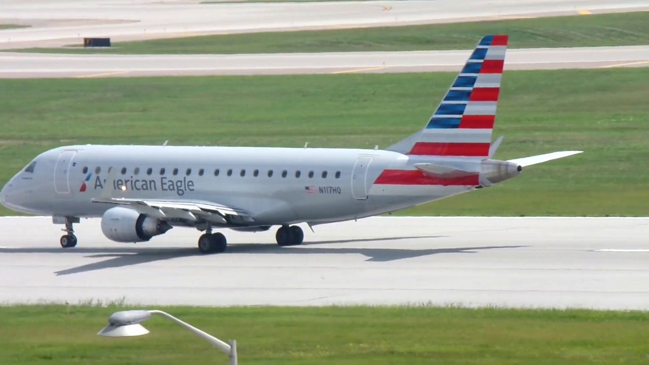 American Eagle (Republic) ERJ-175 N117HQ Takeoff DTW