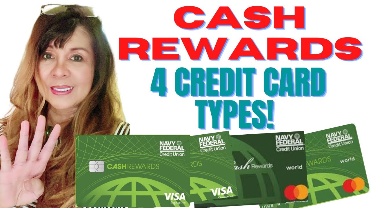 Navy Federal Credit Union 4 Cash Rewards Credit Card Types: Visa & Mastercard. #creditcards #NFCU