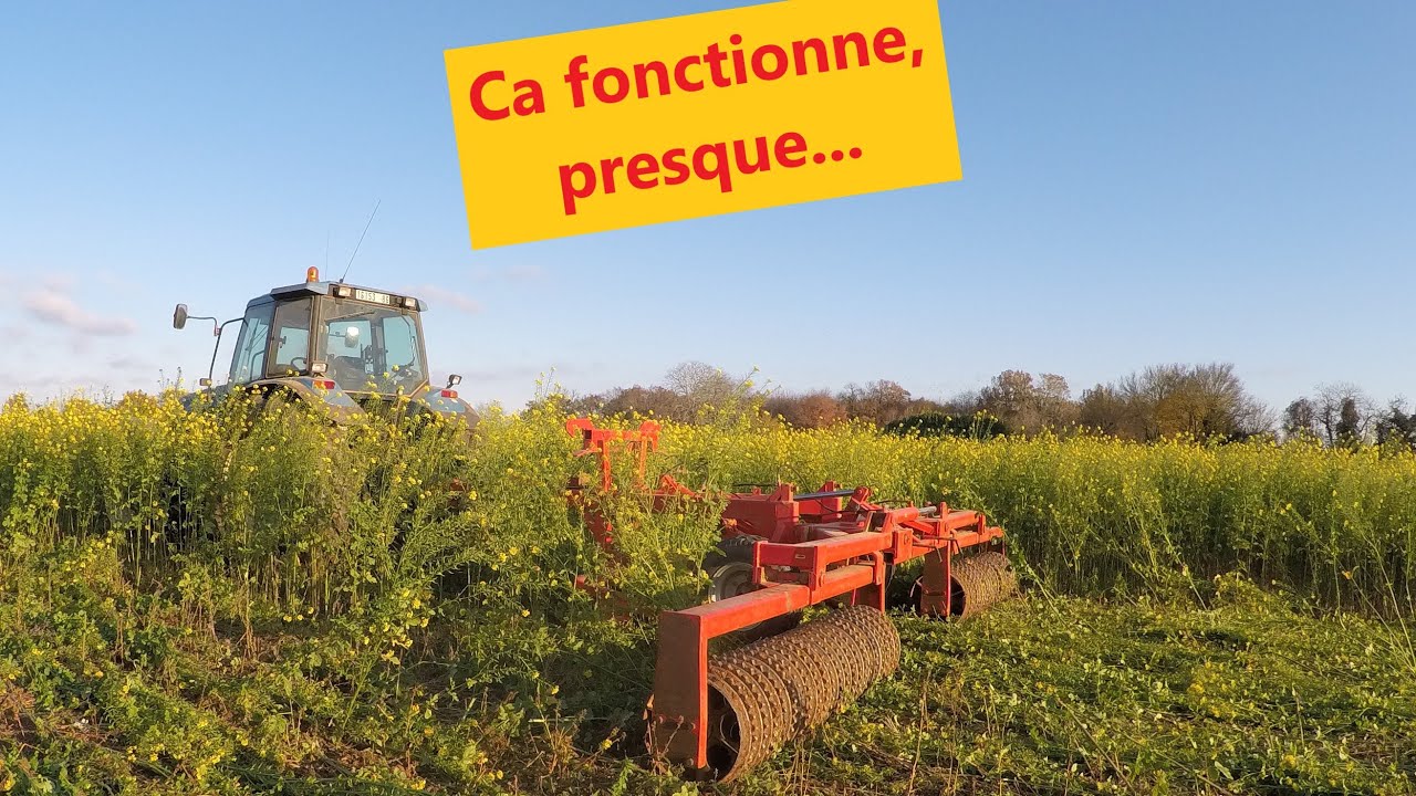 Test de roulage des couverts végétaux. - 2021