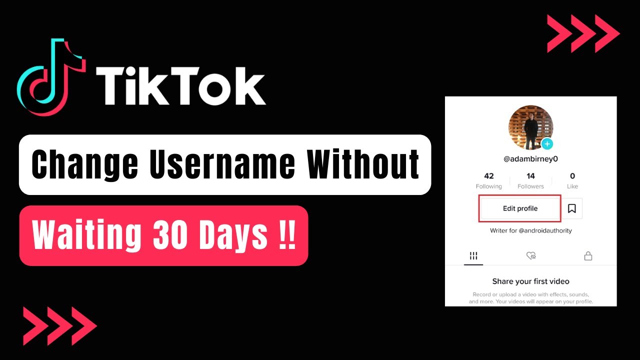 How To Change TikTok Username Without Waiting 30 Days !