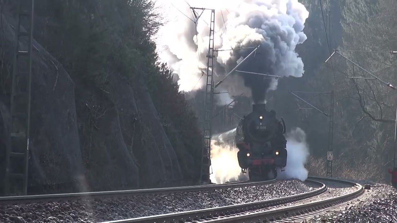 01 1066 &uuml;ber die Tharandter Rampe - Dampf-Clip - 2015