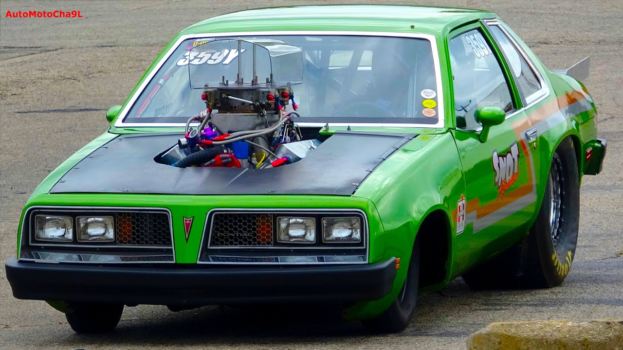 Snot Rocket 1980s Pontiac Sunbird Old School Race Car at Great Lakes Dragaway