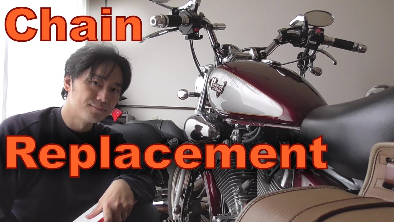 【XV125 Yamaha Virago 125】チェーン&スプロケット交換 Chain & sprocket replacement　Virago 250, Vstar250 & route 66