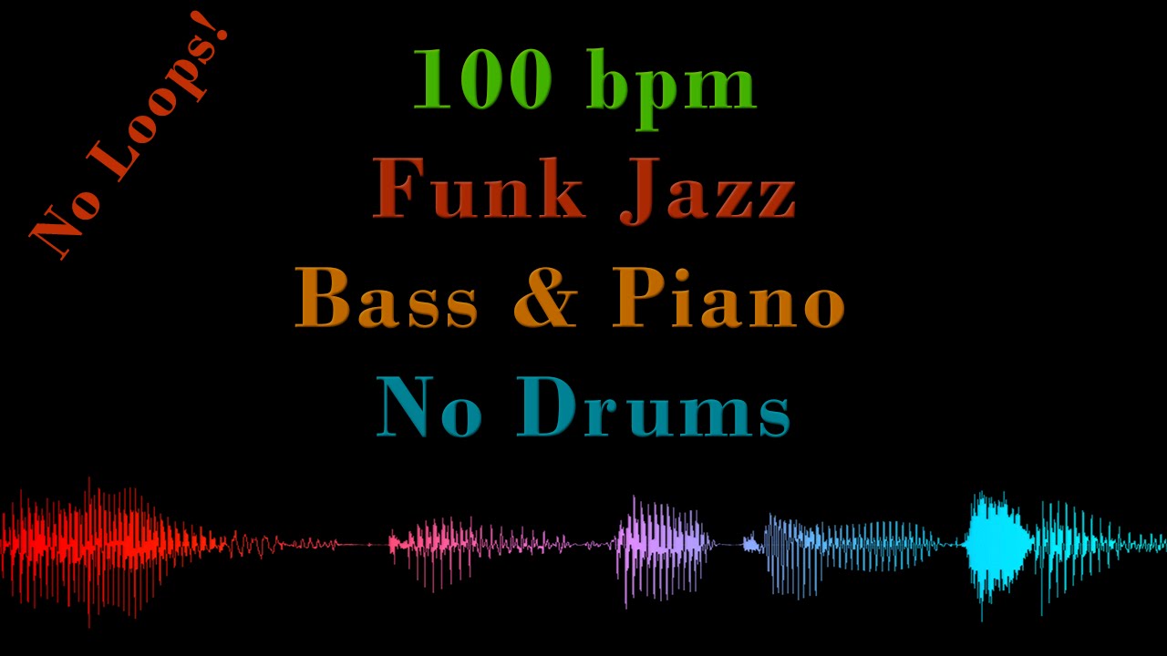 Funk Jazz, 100 BPM - for Drummers, NO DRUMS - Backing Track Jam