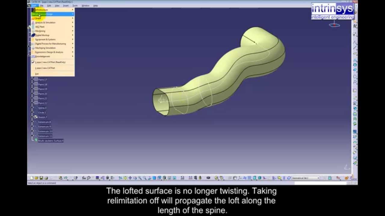 CATIA V5 - Simple Lofted Surface