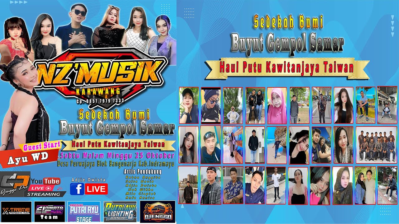 🔴Live Malam NZ MUSIK Karawang | Sedekah Bumi Buyut Gempol Samar (Kawitanjaya) | Purwajaya 25-10-2025