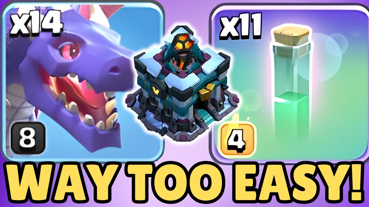 BEST TH13 ATTACK STRATEGY! Mass Dragons + RC Charge