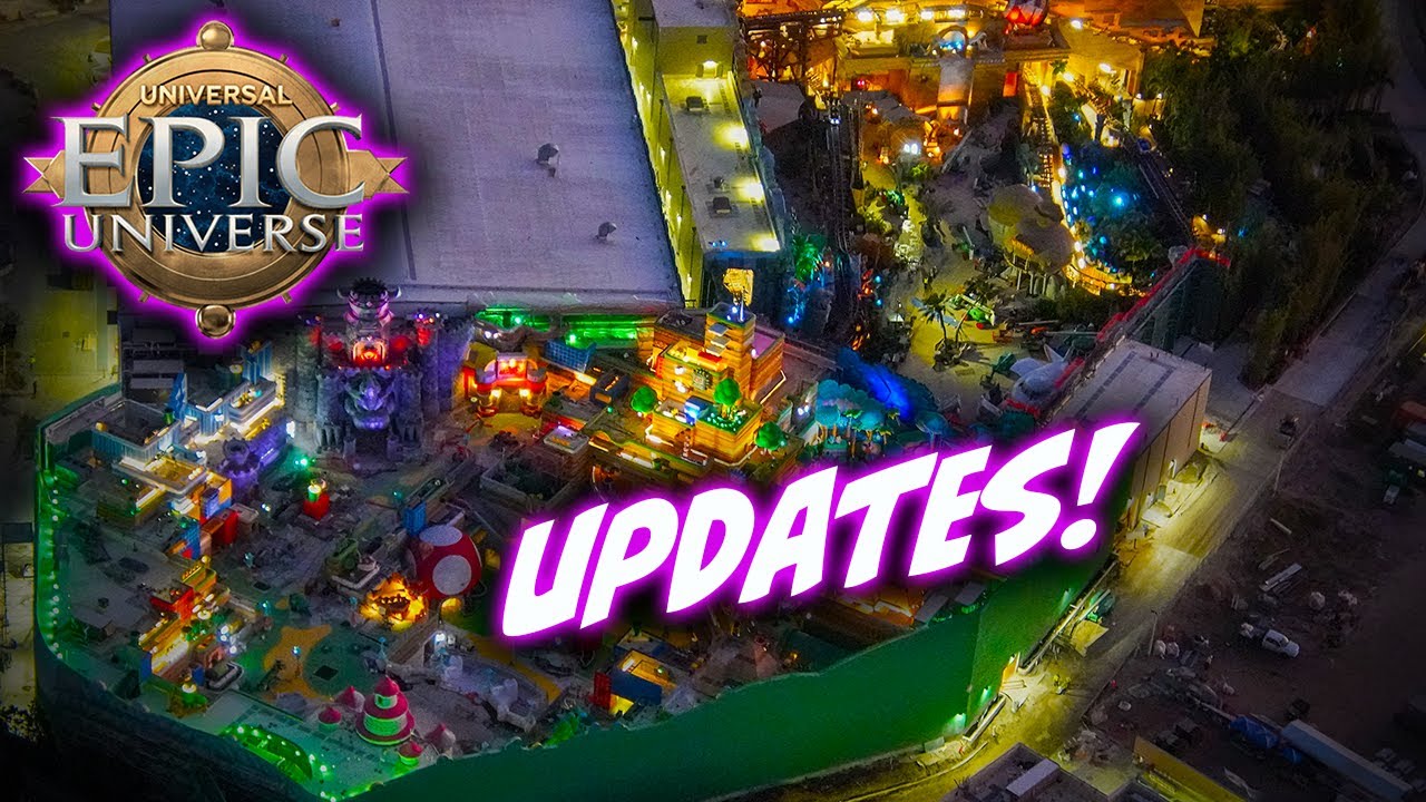 HUGE Epic Universe Construction UPDATES! Night Time Lighting Testing