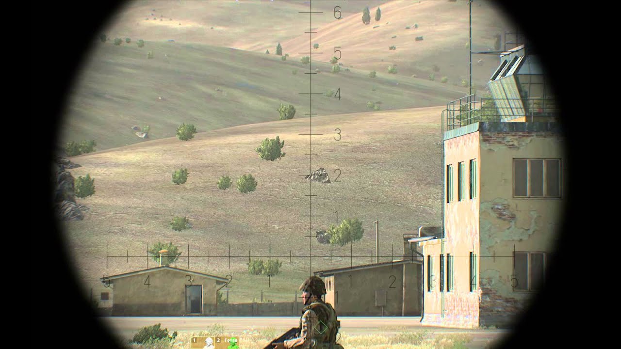 Arma 2 OA A.C.E. Mod. Определение дистанции по сетке бинокля.