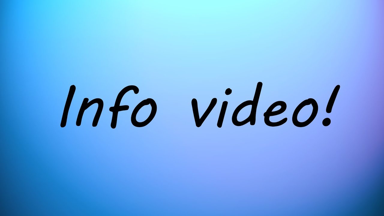 Kjapp info video!