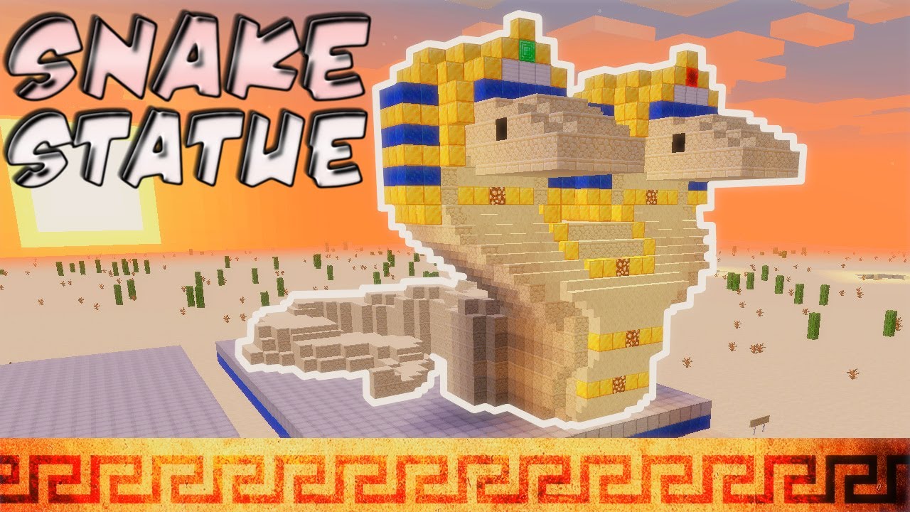 Minecraft Snake Statue Tutorial - Minecraft (How to Build)