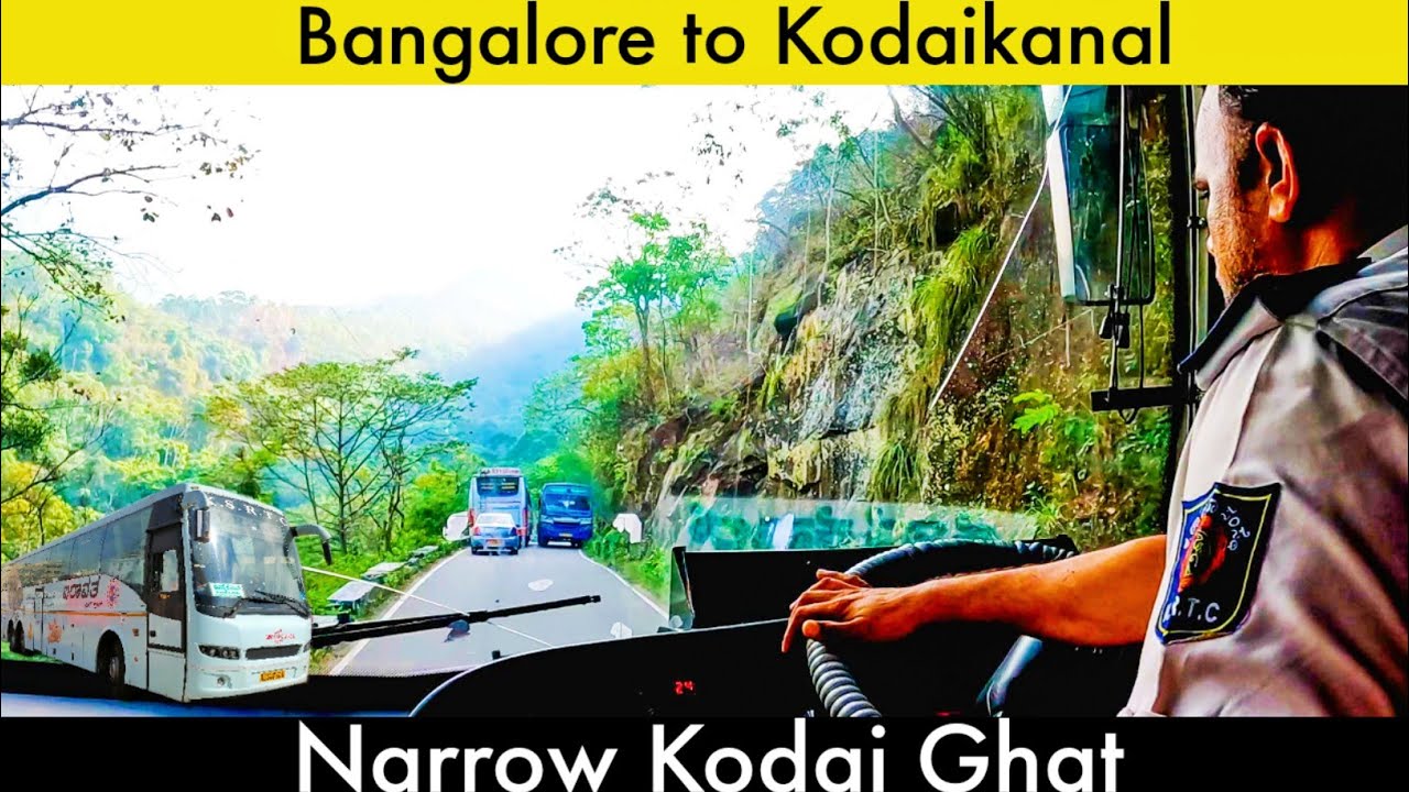BANGALORE TO KODAIKANAL BUS JOURNEY BY KSRTC AIRAVAT CLUB CLASS | NARROW KODAI GHAT😳 |  BUS VLOG