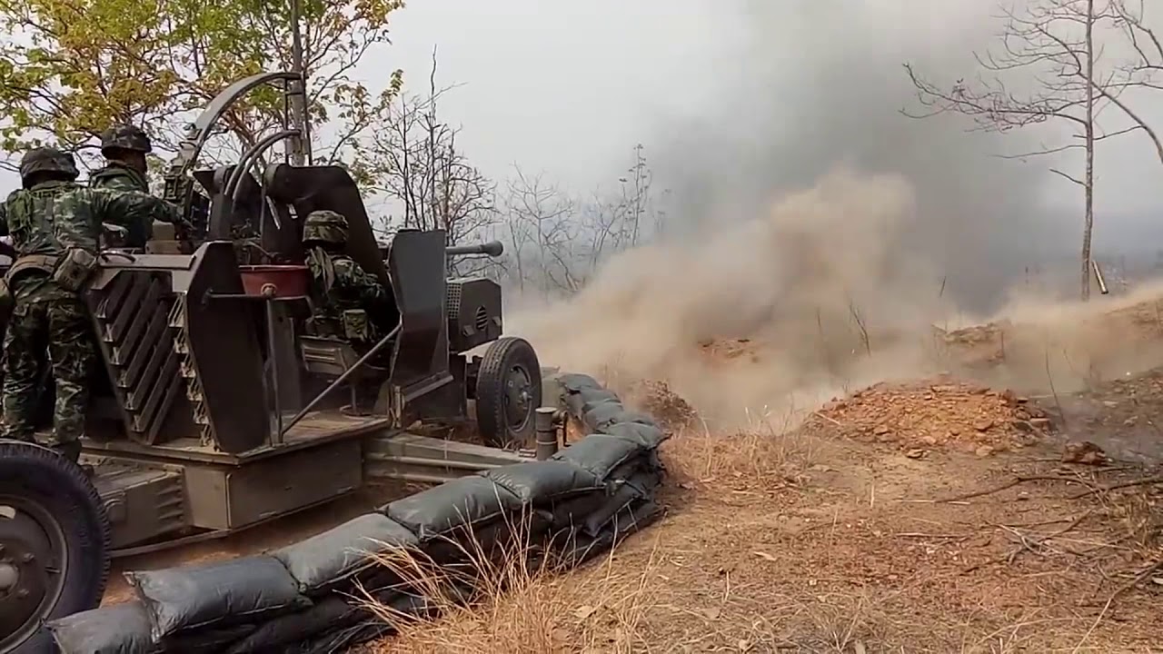 ยิงอย่างเดือด ปตอ. 40 มม  Bofors LVS 40mm L70 โคตรดุ