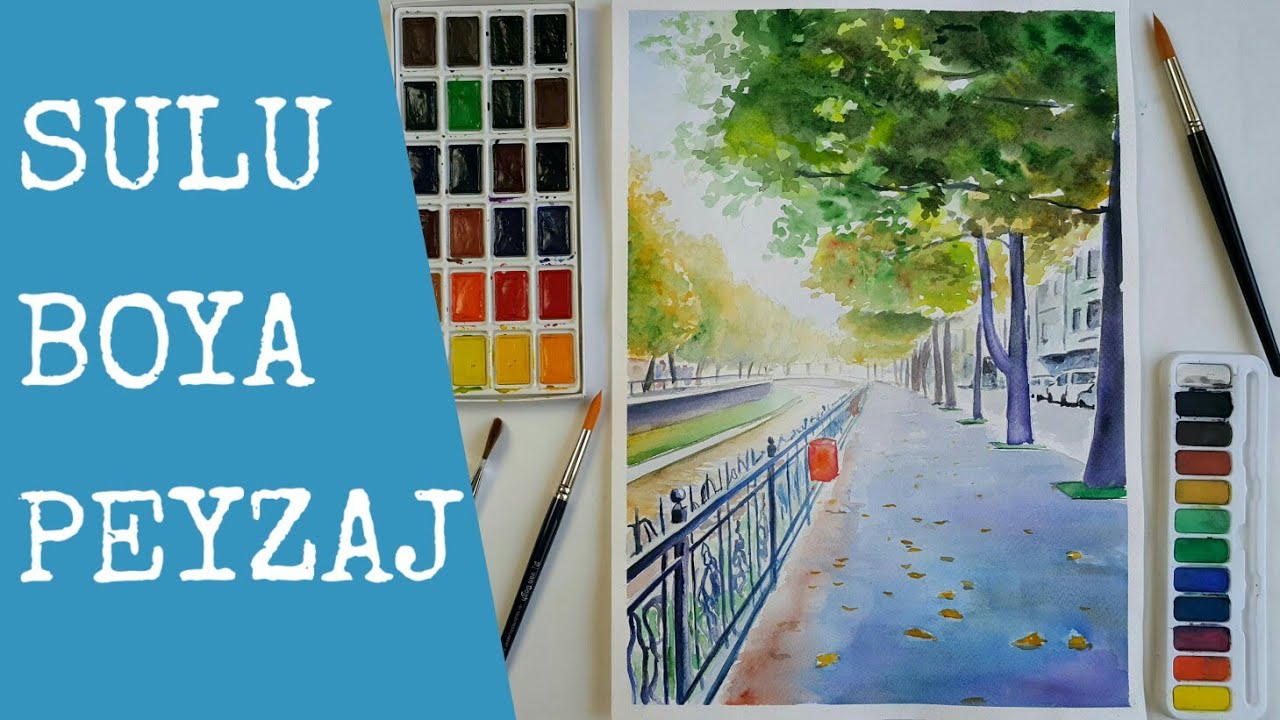SULU BOYA DERS 8 / Peyzaj Manzara Çizimi