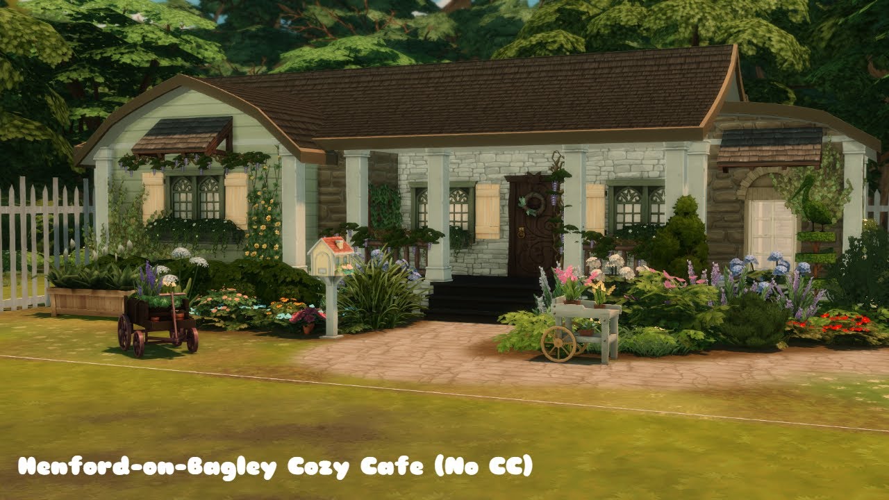 A Cozy Cottage Café in Henford-on-Bagley 🌿☕ | The Sims 4 Speedbuild + Voiceover (No CC)