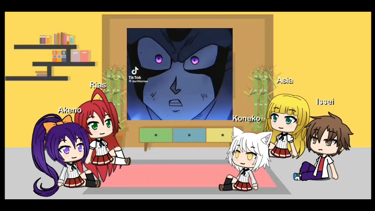 El clan gremory reacciona a goku parte 2/3 😁❤️