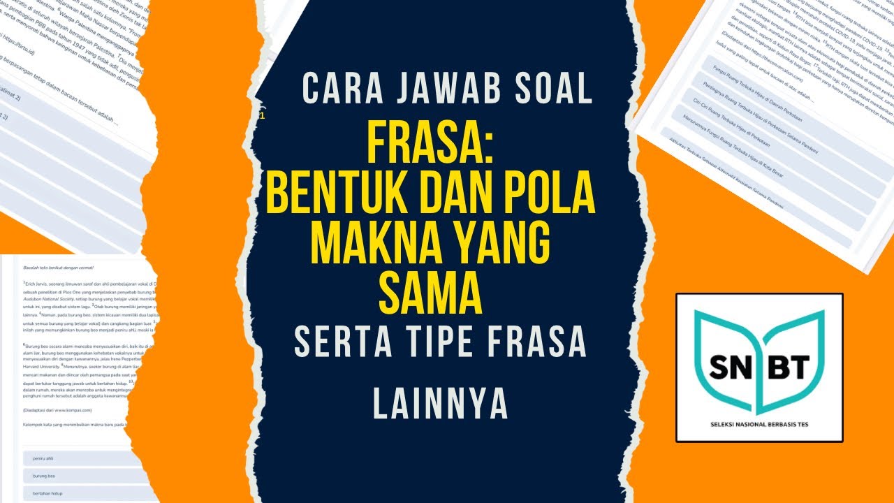 Cara Menjawab Soal Bentuk dan Pola Makna Frasa