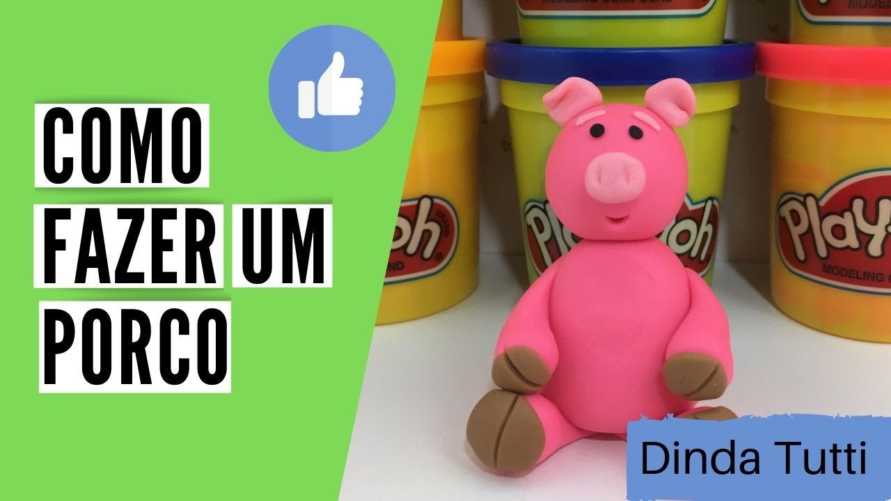 Como fazer um Porco com massinha / Play doh Pig