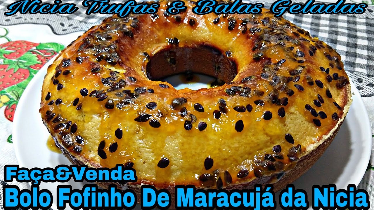 BOLO DE MARACUJÁ SIMPLES E GOSTOSO DA NICIA.