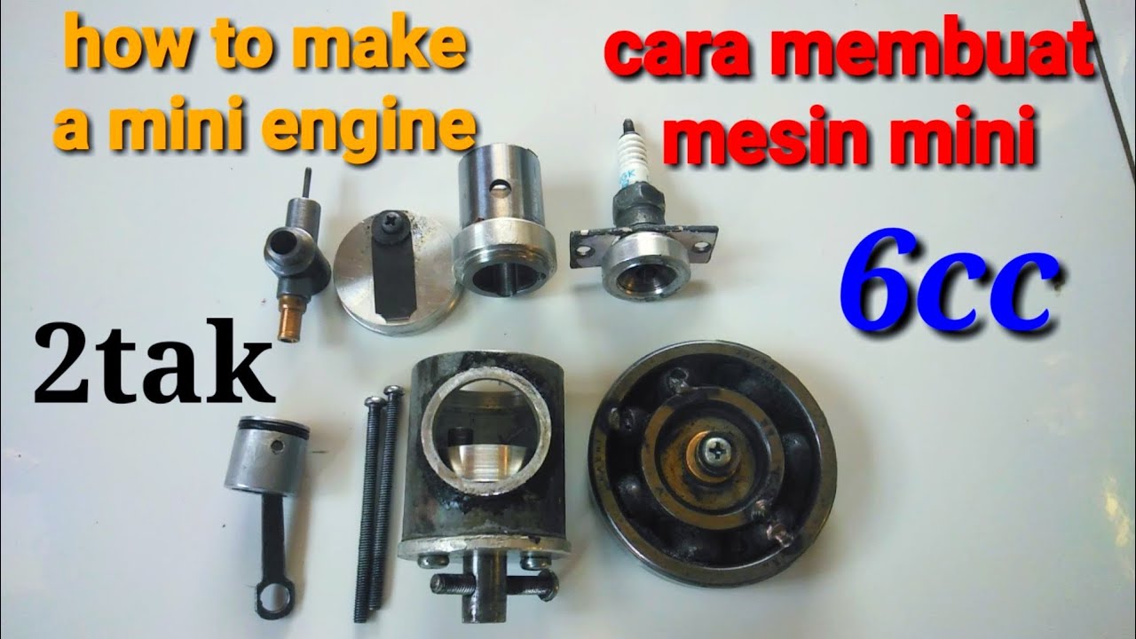 how to make a 2stroke mini machine, cara membuat mesin mini 2tak