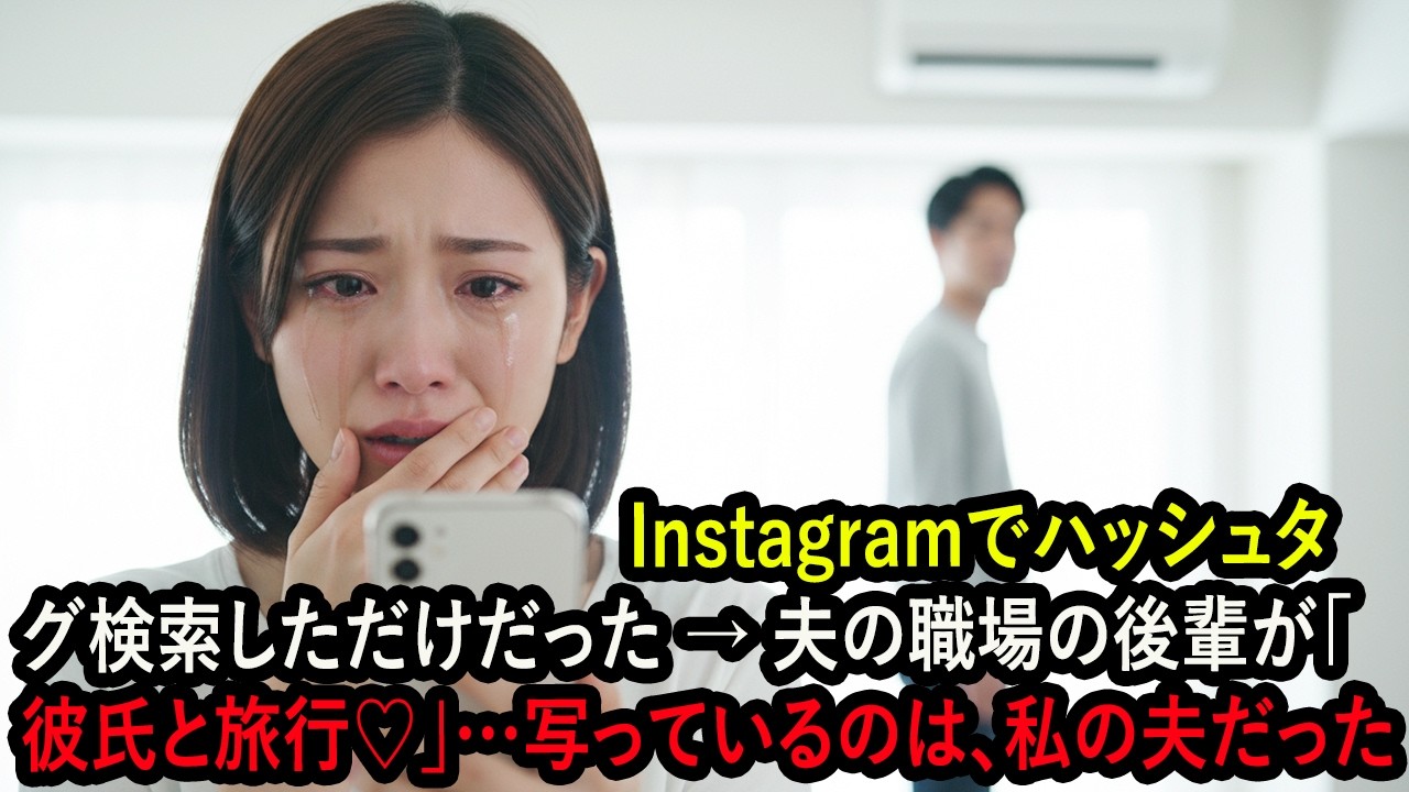Instagramでハッシュタグ検索しただけだった → 夫の職場の後輩が「彼氏と旅行♡」…写っているのは、私の夫だった