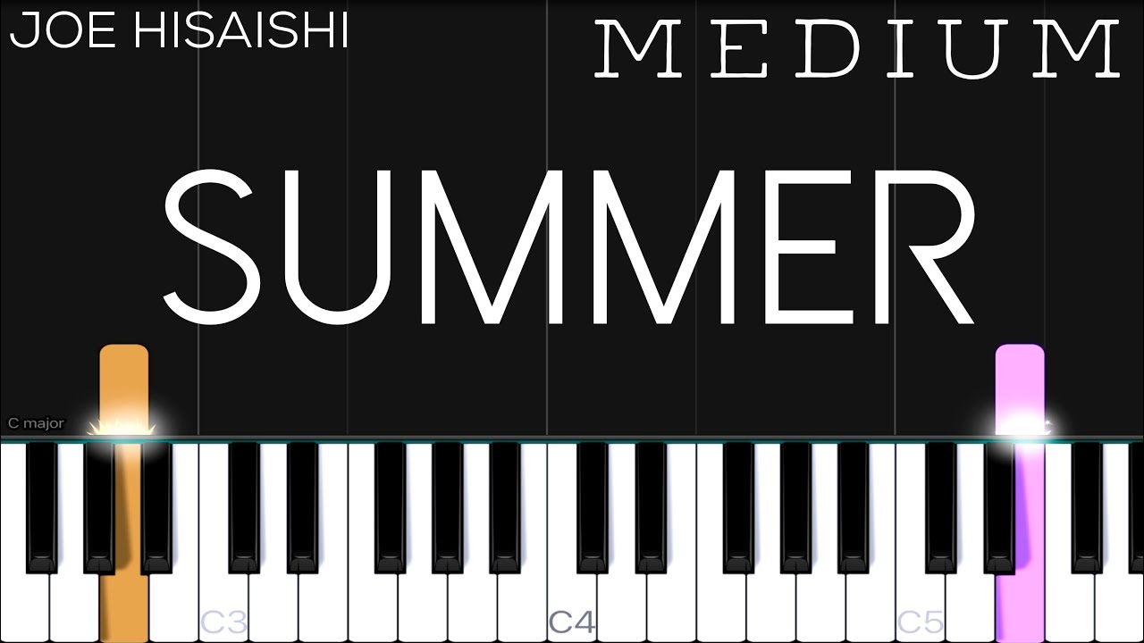 Joe Hisaishi - Summer | MEDIUM Piano Tutorial