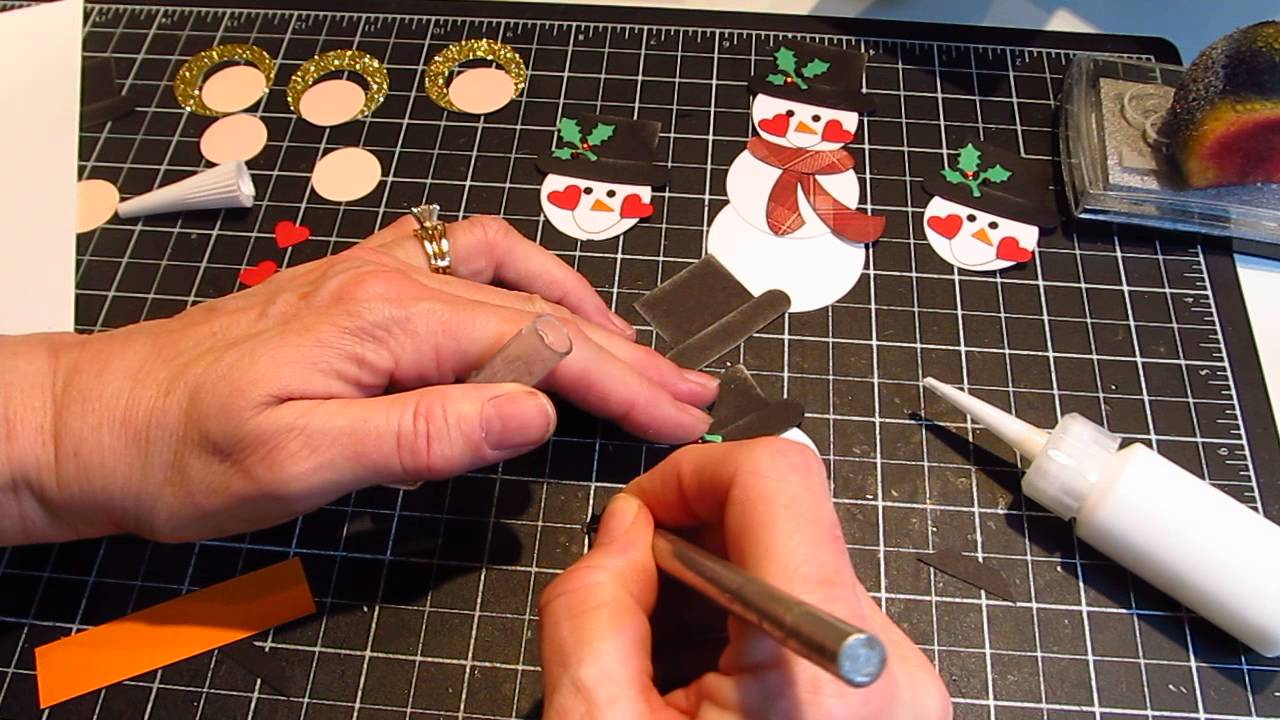 Snowman Punch Art tutorial