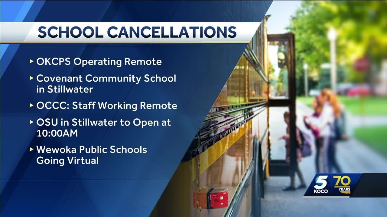 Looking at school cancellations amid frigid temperatures in Oklahoma
