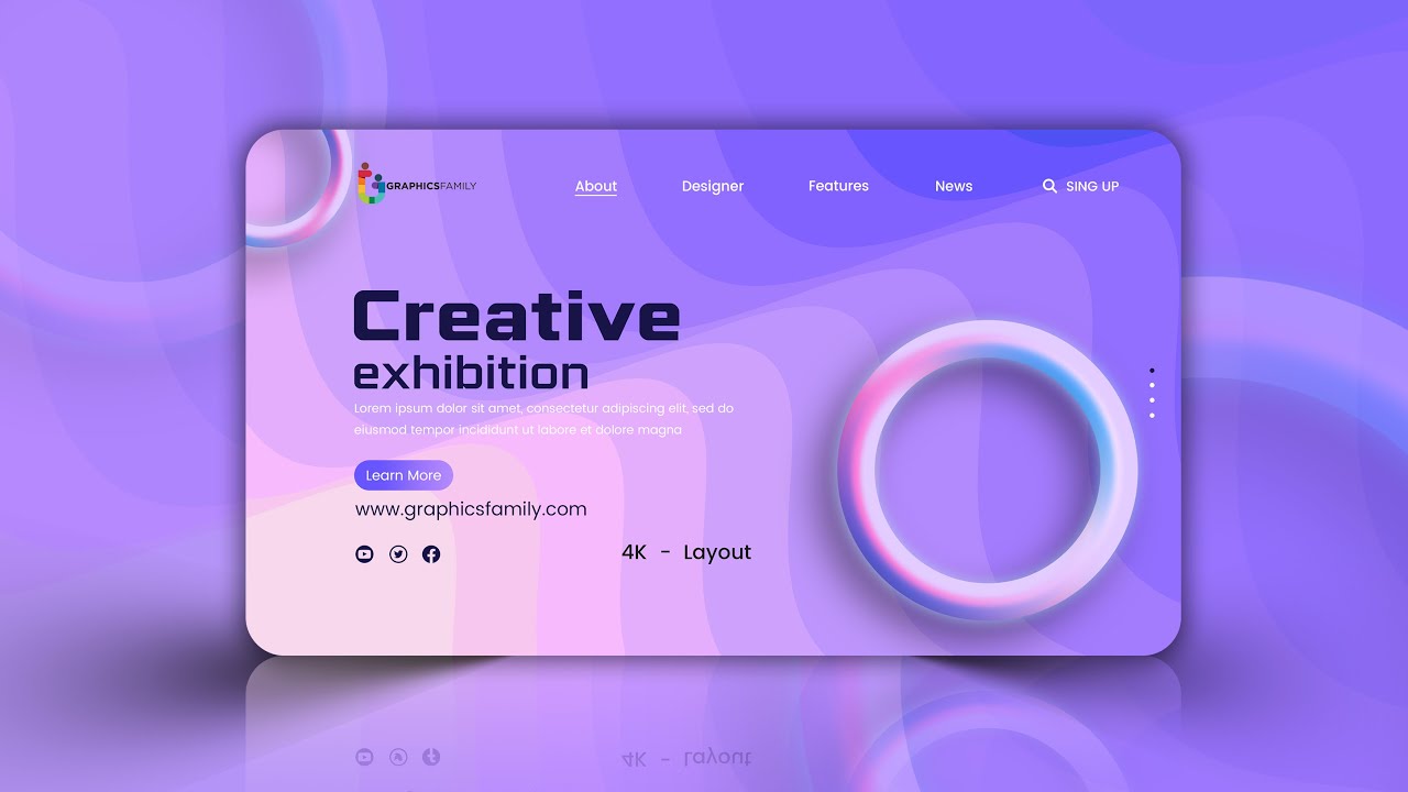 Creative Landing Page Design Tutorial in Photoshop
