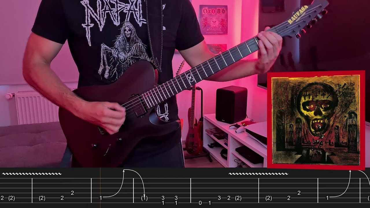 Slayer - Seasons in the Abyss (Guitar Cover + Screentabs)