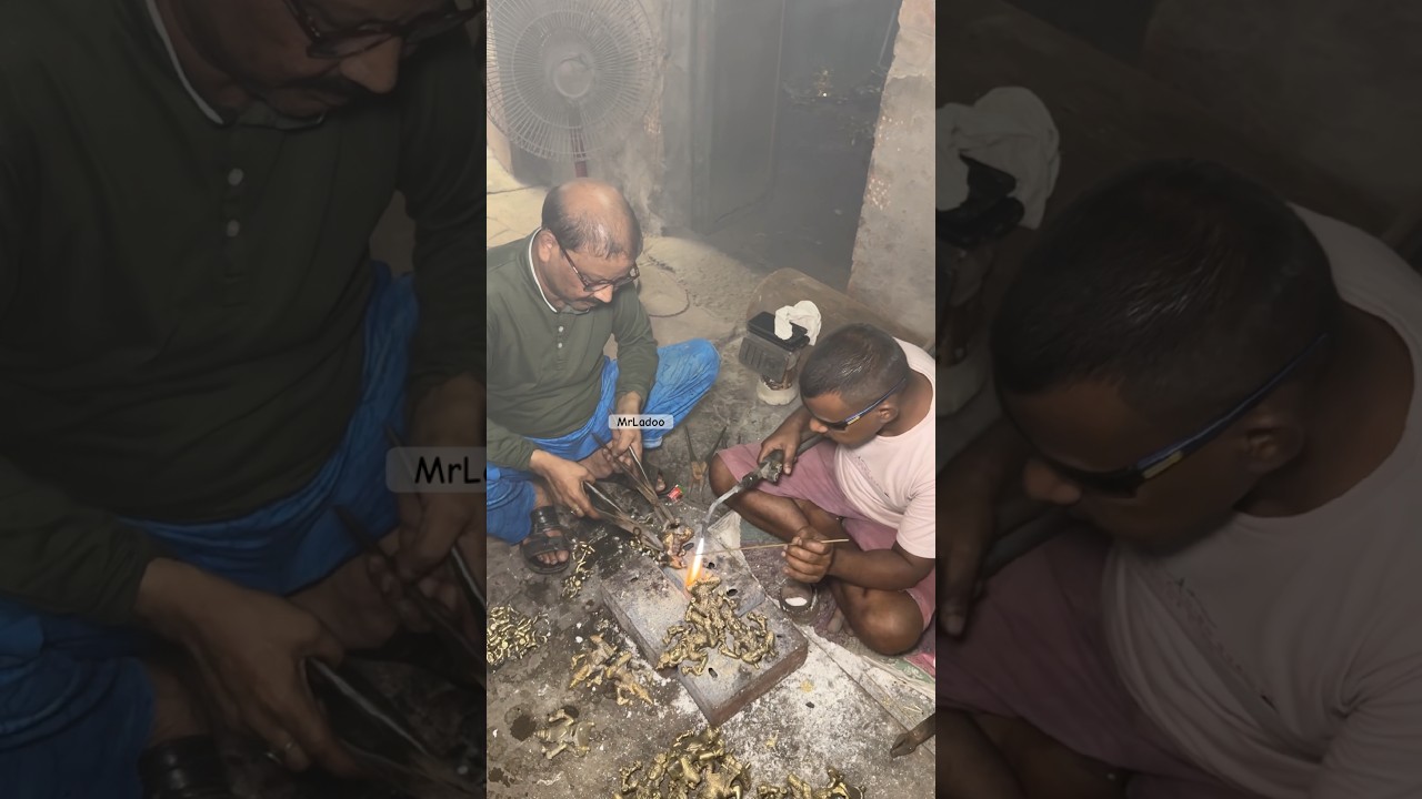 Brass LaxmiJi GaneshJi Idol Making &ndash; From Molten Metal to Divine Art 🪔✨ #ashortaday #metal