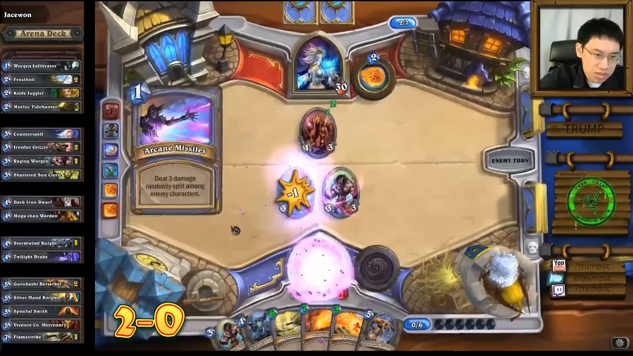 Hearthstone Mage Arena with Trump: Full Run