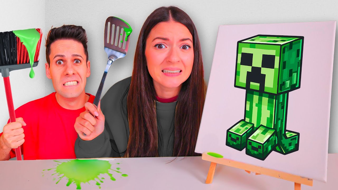 DIPINGERE CON OGGETTI STRANI CHALLENGE