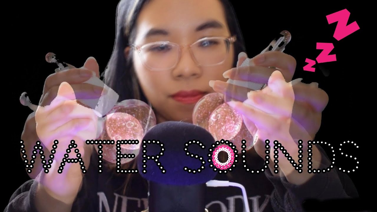 ASMR WATER AND BUBBLE SOUNDS FOR SLEEP Echo, Ice Globes, No Talking) 💧💓 [2 Mics]