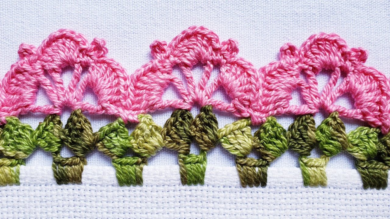 Barrado/bico para pano de prato #croche #crochet #barradinhodecroche 🌷#392