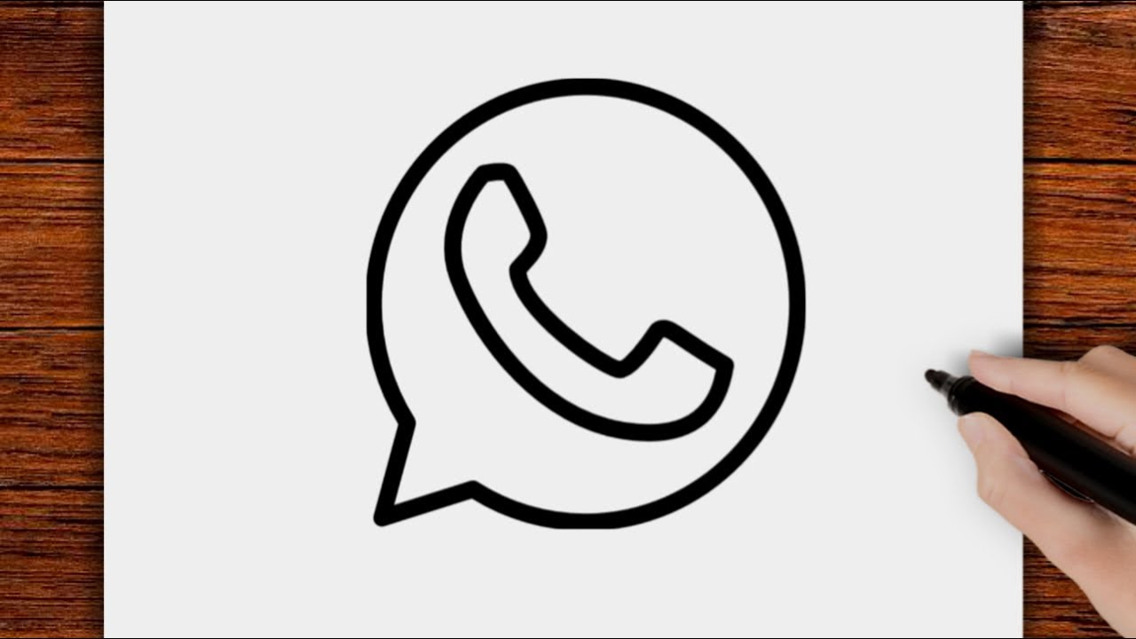 Cómo dibujar el logotipo de whatsapp