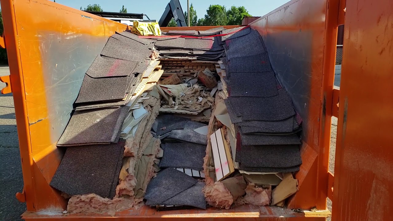 20 Yard dumpster Packed Neatly