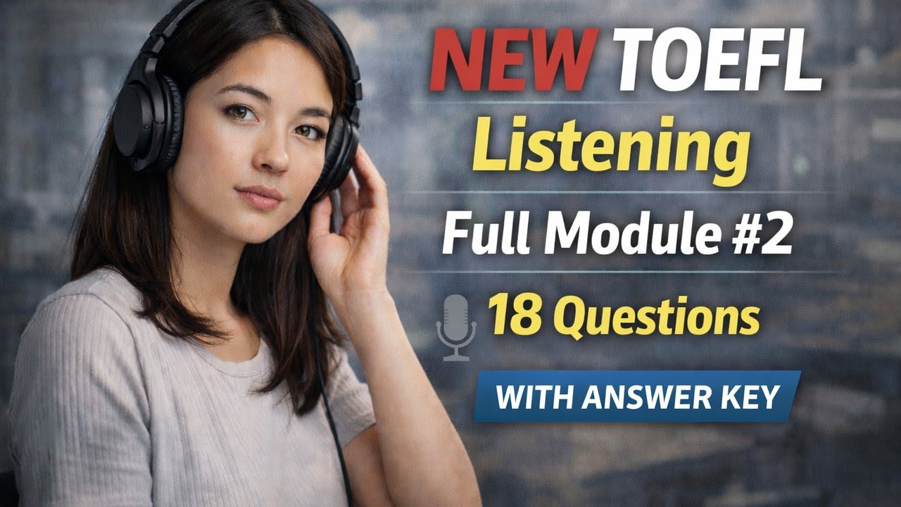 NEW TOEFL Listening: Full Module #2 (18 Questions + Audio + Answer Key)