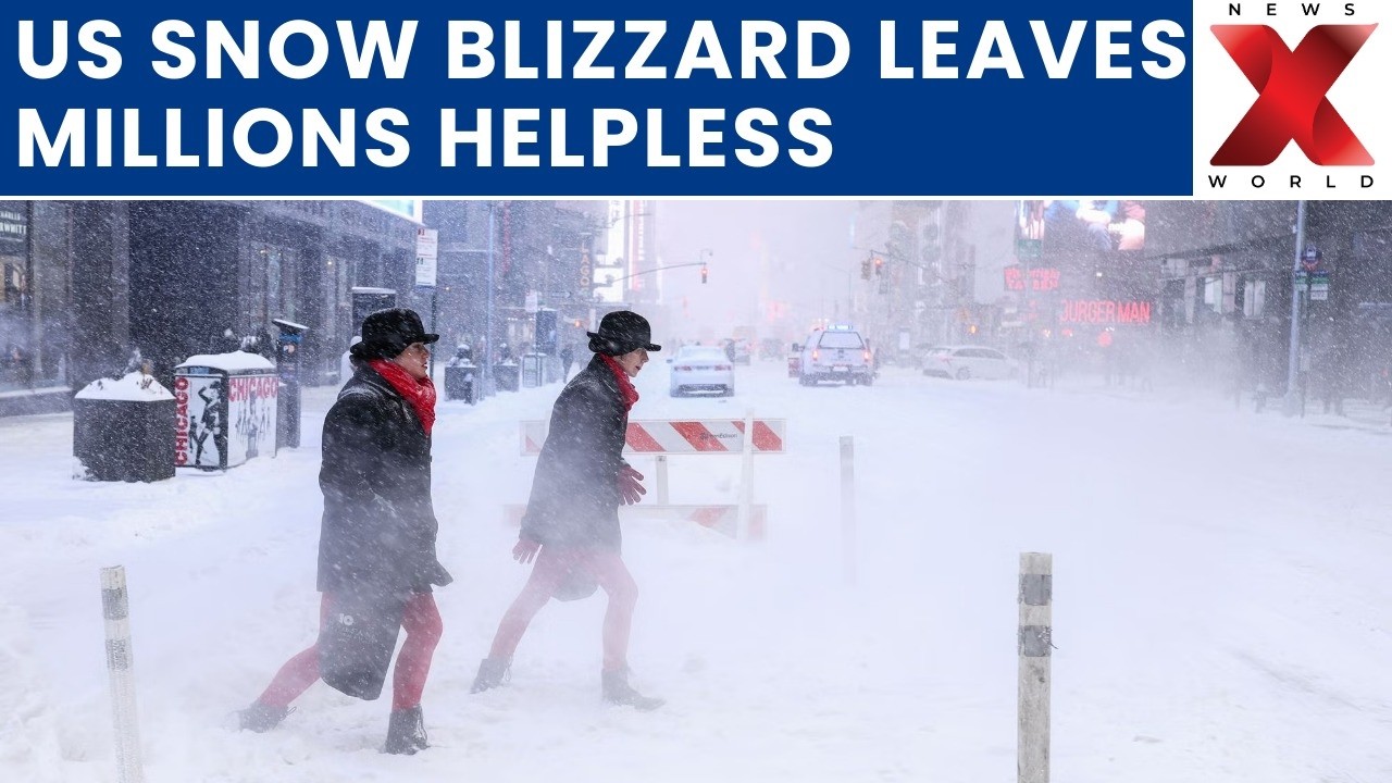 Us Snowstorm Triggers Emergency In New York City As 5600 Flights Cancelled | NewsX World